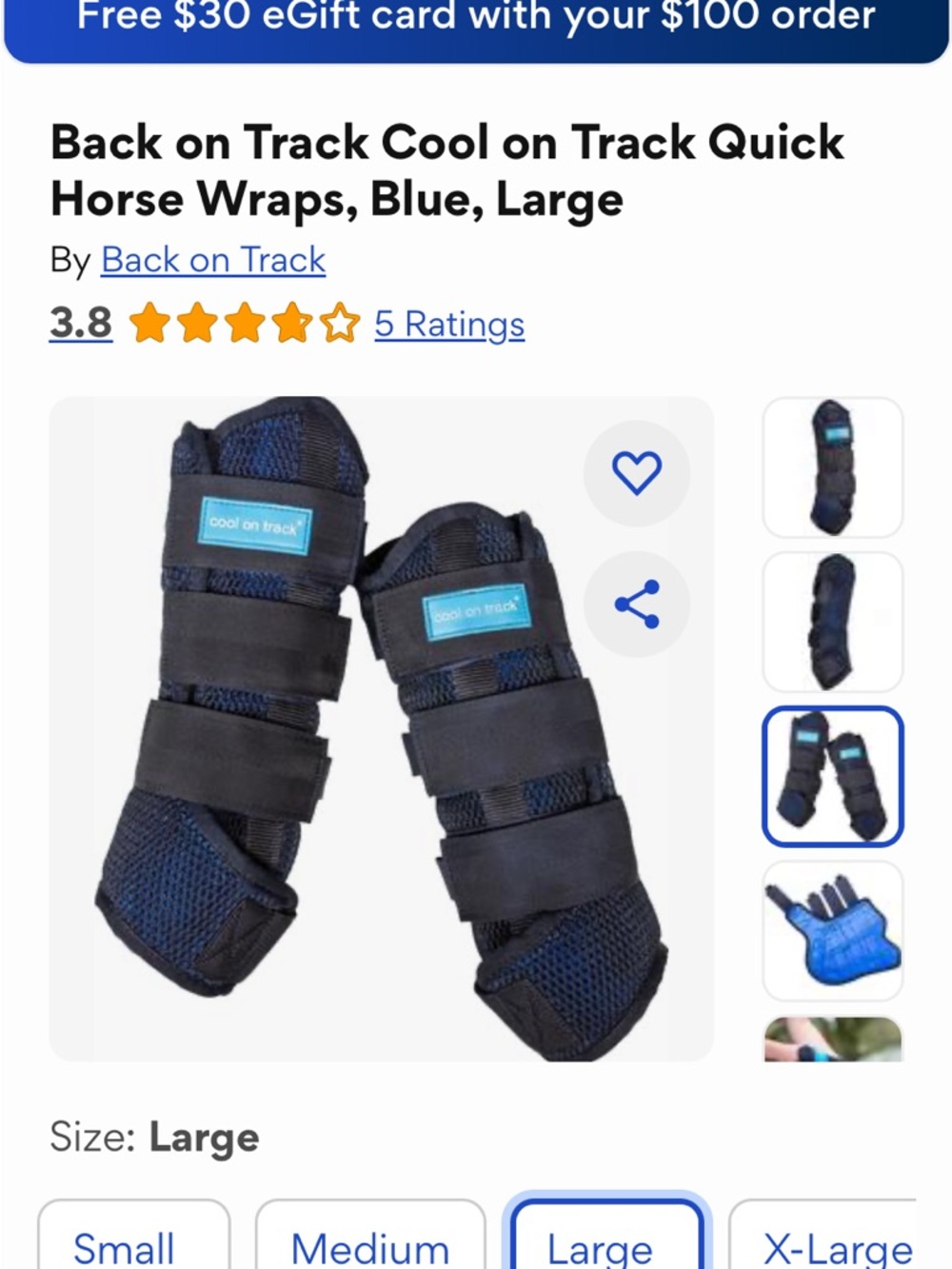 Cool On Track Blue Quick Horse Wraps - Picture 6 of 10